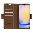 Чохол для Samsung Galaxy A25 5G, ERBORD Glossy Litchi, гаманець з клапаном, коричневий