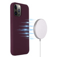 Чехол до iPhone 13 Pro, Silicone MagSafe, бордовый