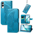 Откидной чехол для Samsung Galaxy S25 Edge, Butterfly, синий