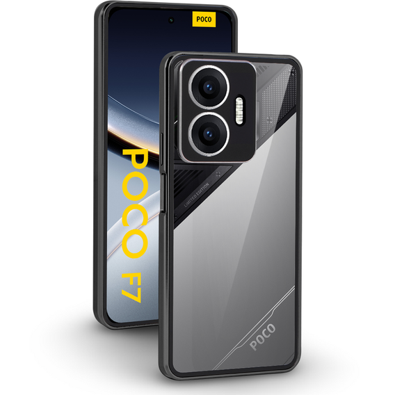 Магнитный чехол с двойным стеклом для Xiaomi Poco F7 5G