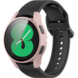 Силиконовый футляр со встроенным защитным стеклом до Samsung Galaxy Watch4 40mm, Rose Gold