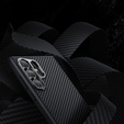 Чехол BENKS Kevlar для Samsung Galaxy S24 Ultra, для MagSafe, Carbon Fiber, чёрный