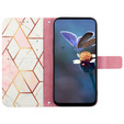 Чохол-книжка для Xiaomi Redmi Note 13 Pro 4G / Xiaomi Redmi Note 14S / Xiaomi Poco M6 Pro 4G, Wallet, Marble рожевий