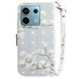Откидной чехол для Xiaomi Redmi Note 13 Pro 5G, Wallet, Magnolia Flowers серый