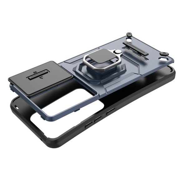 Чехол для Oppo Reno 11F 5G, KickStand Camera Lens, чёрный