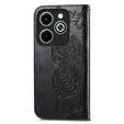 Откидной чехол для Infinix Hot 40i, Butterfly, чёрный