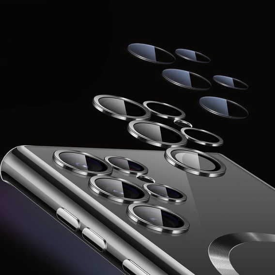 Чехол для Samsung Galaxy S24 Ultra, Electro MagSafe, чёрный + полное клеевое керамическое стекло