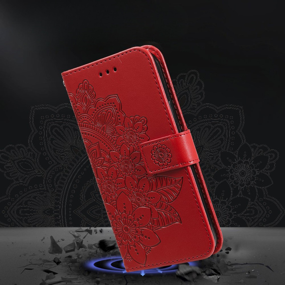 Чохол-книжка для Samsung Galaxy A54 5G, Mandala Flower, червоний