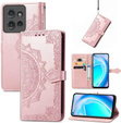Чохол-книжка для Motorola Edge 50 Neo / Motorola ThinkPhone 25, Mandala, рожевий rose gold