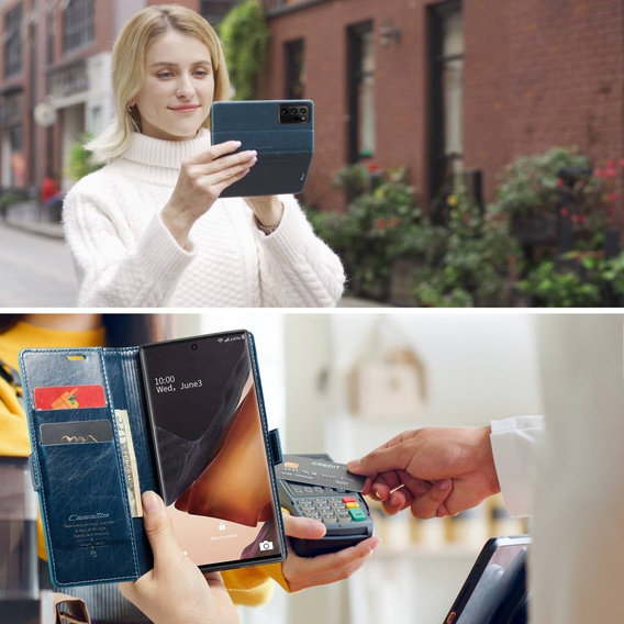 Флип-кейс CASEME для Samsung Galaxy Note 20 Ultra, Waxy Textured, синий