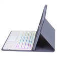 Чохол з підсвічуванням bluetooth touchpad-клавіатури для iPad 10.9" 2022 (10 gen.), фіолетовий