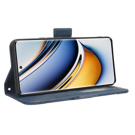 Футляр з клапаном для Realme 11 Pro 5G / Pro+ 5G, Card Slot, темно-синій 