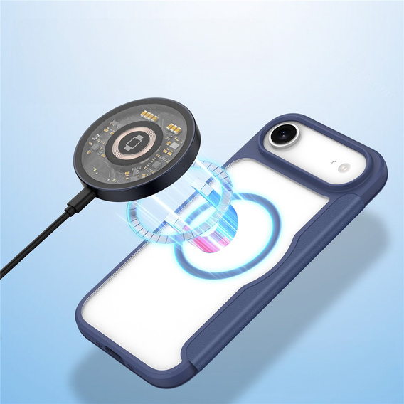 Чохол Dux Ducis для iPhone Air, Skin X Pro, з клапаном, для MagSafe, темно-синій