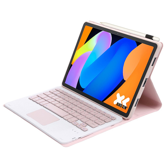 Чохол-клавіатура з сенсорною панеллю Bluetooth для Lenovo Idea Tab 11" 2025 TB336FU TB336ZU, рожевий