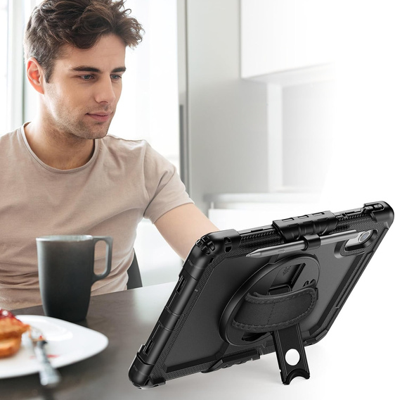 Бронированный чехол для Lenovo Tab M11, защитный 360 с местом для стилуса, чёрный