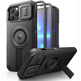 Броньований чохол для iPhone 15, Dexnor CamProtect MagSafe, зелений (Дві рамки)