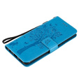 Чoхол Wallet до Realme 8 / 8 Pro, Tree and Cat, Blue