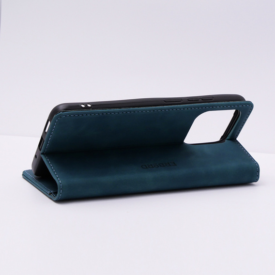 Чехол для Xiaomi Redmi 12C, ERBORD Vintage, бумажник с клапаном, синий