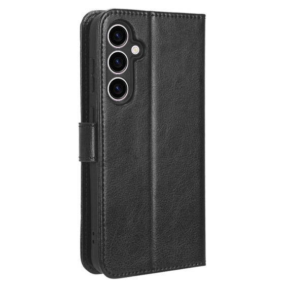 Откидной чехол для Samsung Galaxy S23 FE, Crazy Horse Wallet, чёрный
