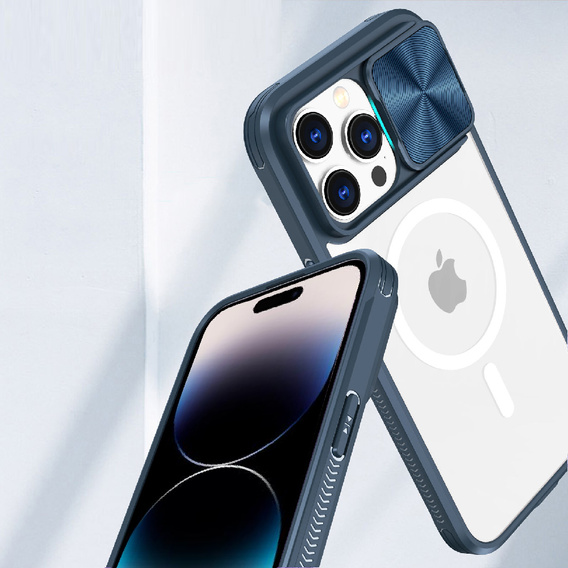 Чoхол до iPhone 14 Pro Max, Slide Camera Magsafe, м'яти