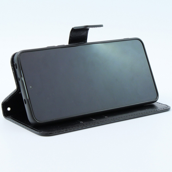 Откидной чехол для Xiaomi 13T / 13T Pro, Crazy Horse Wallet, чёрный