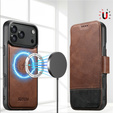 Флип-кейс 2-в-1 для iPhone 17 Pro Max, SUTENI, для MagSafe, коричневый