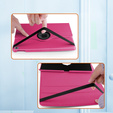 Чохол для iPad 11" 2025 A16 (11 gen.) / iPad 10.9" 2022 (10 gen.), що обертається на 360, рожевий