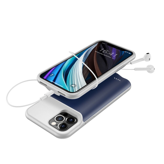 Чехол с батареей 6500mAh до iPhone 12 / 12 Pro, Blue