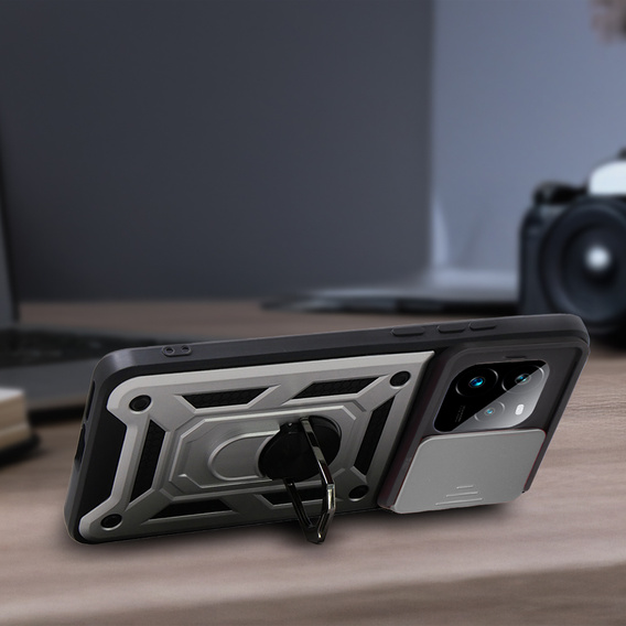 Чохол NOX Camera Slide Realme GT 7 Pro, CamShield Slide, сріблястий