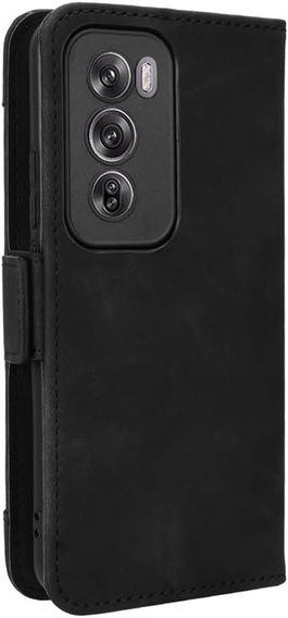 Футляр з клапаном для Oppo Reno 12 Pro, Card Slot, чорний