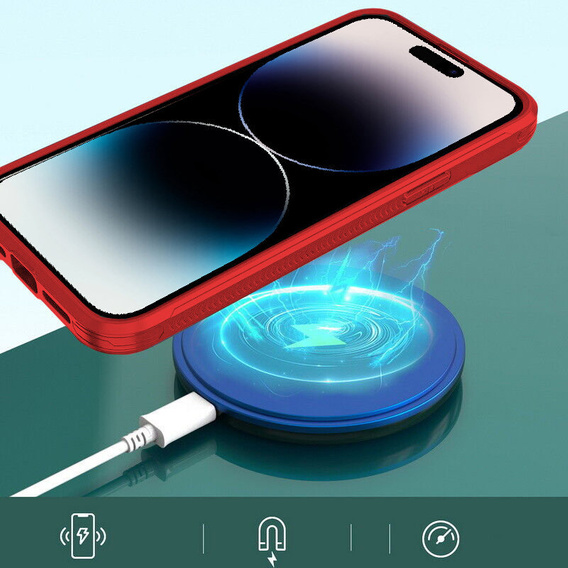 Чехол до iPhone 15 Pro Max, Slide Camera Magsafe, красный