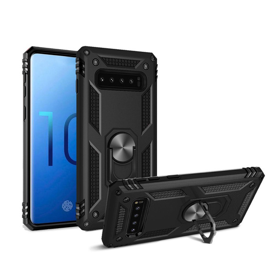 Броньований Чoхол до Samsung Galaxy S10+ Plus, Nox Case Ring, чорний
