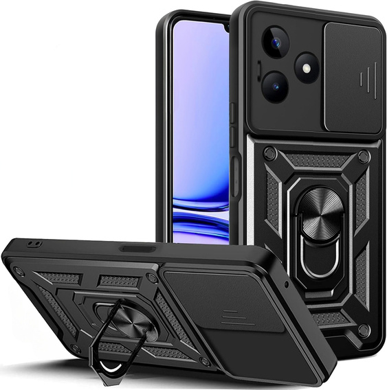 Чехол NOX Camera Slide Realme Note 50, CamShield Slide, чёрный