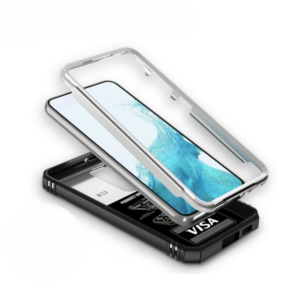 Чохол NOX Camera Slide Samsung Galaxy S23, CamShield Slide, CamShield Slide, білий / чорний