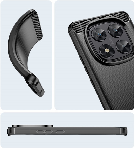Чoхол до Xiaomi Redmi Note 14 Pro, Carbon, чорний