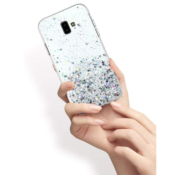 Чoхол до Samsung Galaxy J6 Plus, Glittery, прозорий