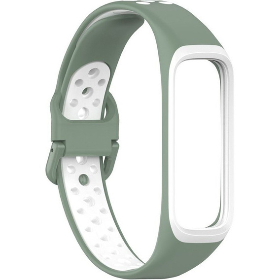Силиконовый ремешок для Samsung Galaxy Fit 2 SM-R220, Green / White