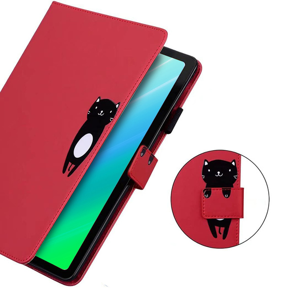 Чехол для iPad 10.2" 2021/2020/2019 (9/8/7 gen.), с клапаном, animal, красный