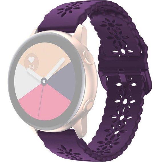 Силиконовый ремешок 20mm Soft Hollowed-out, Dark Purple