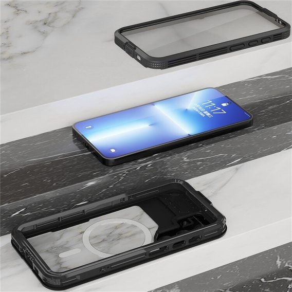 Водонепроницаемый чехол для Samsung Galaxy S24, Redpepper, для MagSafe, чёрный