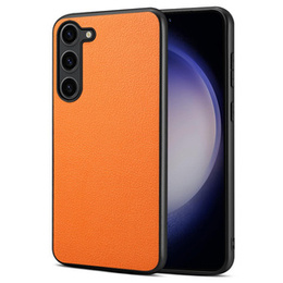 Чехол до Samsung Galaxy S24, Calf Texture, оранжевый