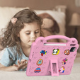 Дитячий чохол для планшета iPad 10.9 2022 10 Gen, Cute Patterns, з підставкою, рожевий