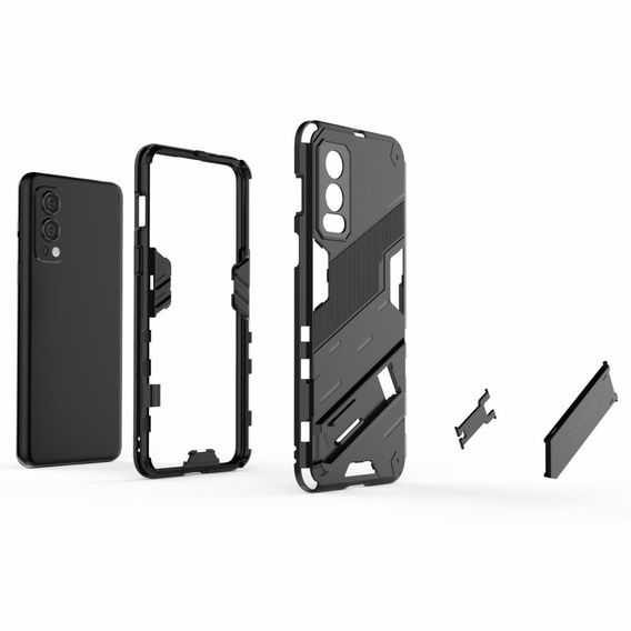 Чехол для OnePlus Nord 2 5G, Military kickstand, синий