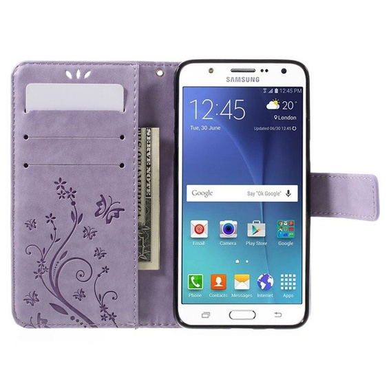 Чохол-книжка для Samsung Galaxy J5 2016, Butterfly, фіолетовий