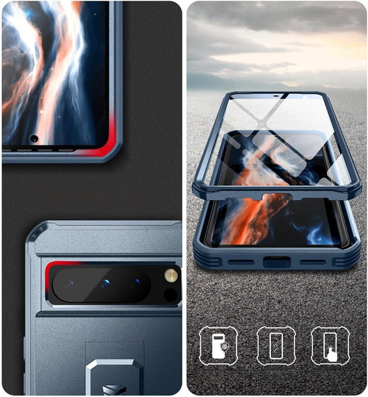 Броньований чохол для Google Pixel 8 Pro, Dexnor Full Body (Two Frames), м'яти