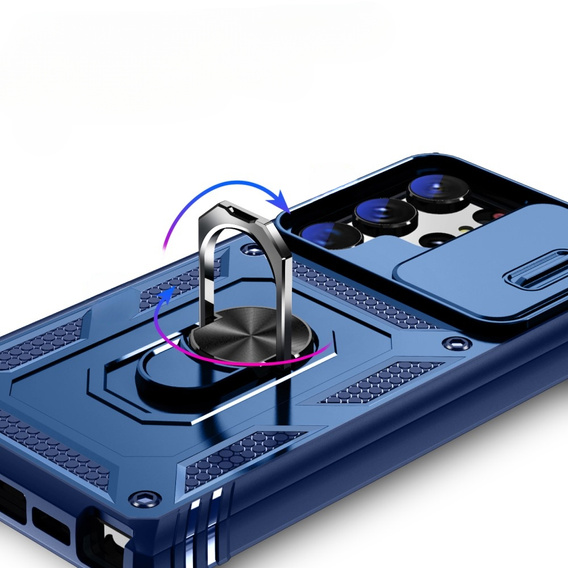 Чохол NOX Camera Slide Samsung Galaxy S23 Ultra, CamShield Slide, синій