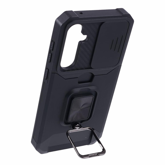 Броньований чохол для Samsung Galaxy S23 FE, Camera Slide Card Slot, чорний + скло 9H