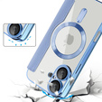 Откидной чехол для iPhone 16, RFID Wallet MagSafe CamShield, синий