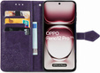 Откидной чехол для Oppo Reno 12 Pro, Mandala, фиолетовый