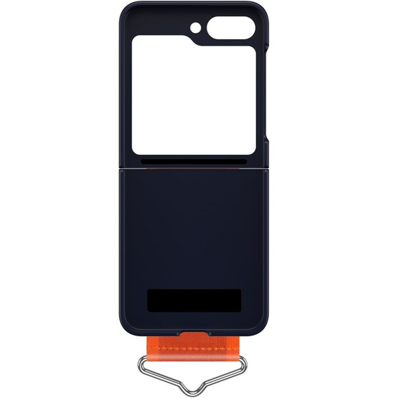 Чохол для Galaxy Z Flip 5, Strap Cover, темно-синій/помаранчевий
